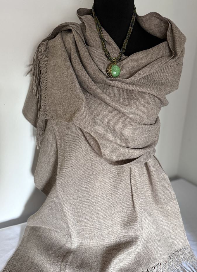 Prestige Collita Taupe Alpaca Shawl
