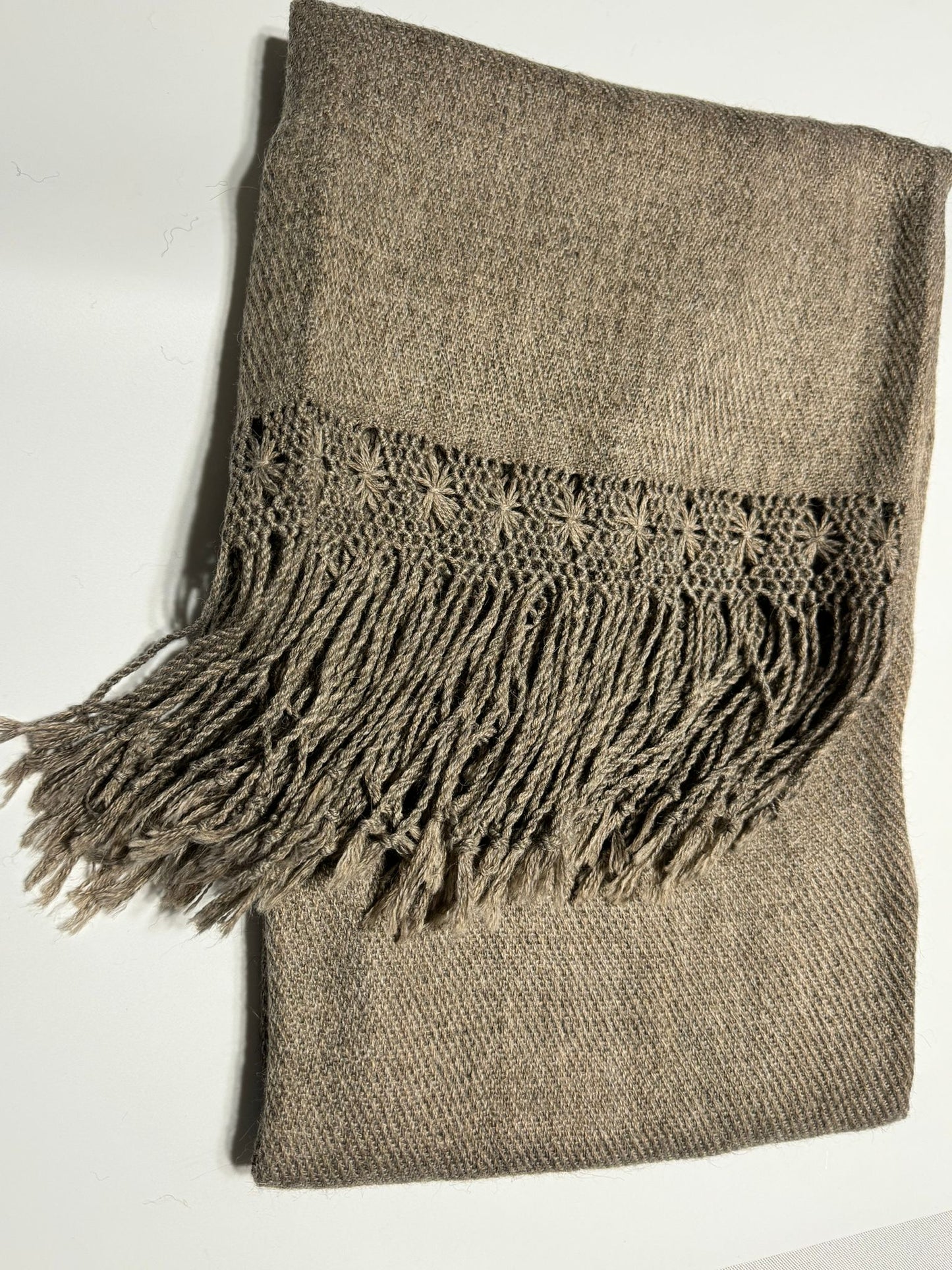 Prestige Collita Taupe Alpaca Shawl